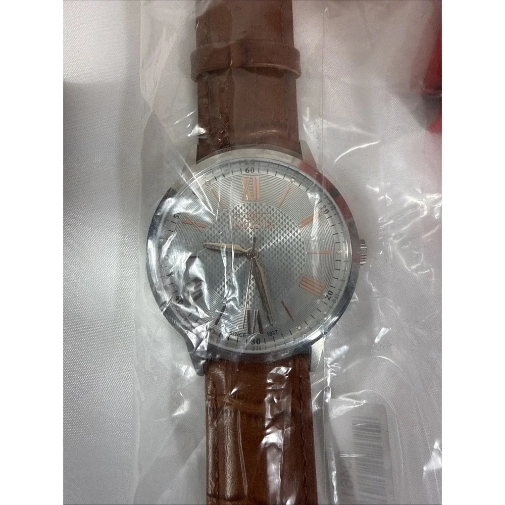 Invicta Celestial Watch Men‎ Size 43mm Stainless Steel Brown Leather Band